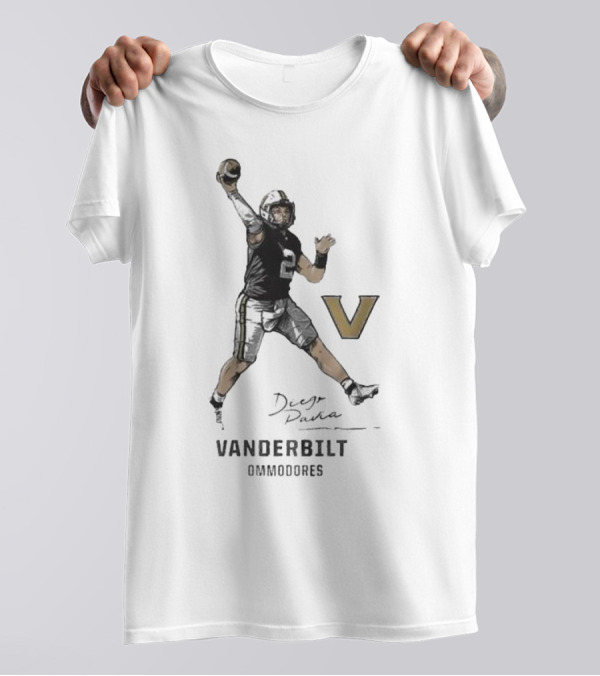 Vanderbilt Commodores Football Diego Pavia Superstar Signature T-Shirt