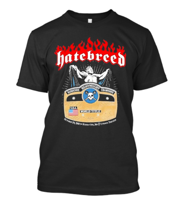Hatebreed Hardcore Heavyweight Champions Kansas City Oct 24th 2024 30th Anniversary T-Shirt