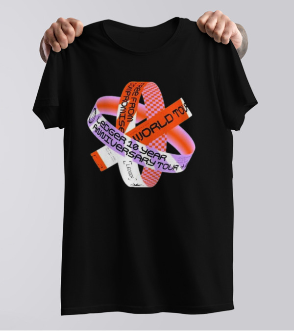 Ledger Stax Free From Compromise 10 Year Anniversary World Tour T-Shirt
