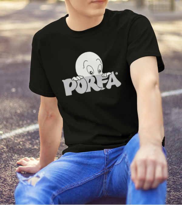Por Favor Fall 2024 Porfa Caspa Character Peeking T-Shirt