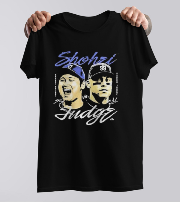 Shohei Ohtani Vs Aaron Judge Dodgers Vs Yankees World Champions 2024 Signatures T-Shirt