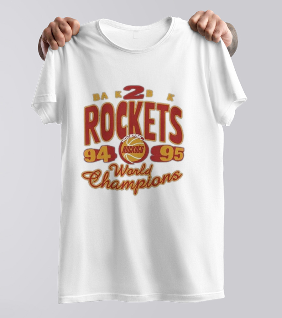 Back 2 Back Houston Rockets 94 95 World Champions T-Shirt