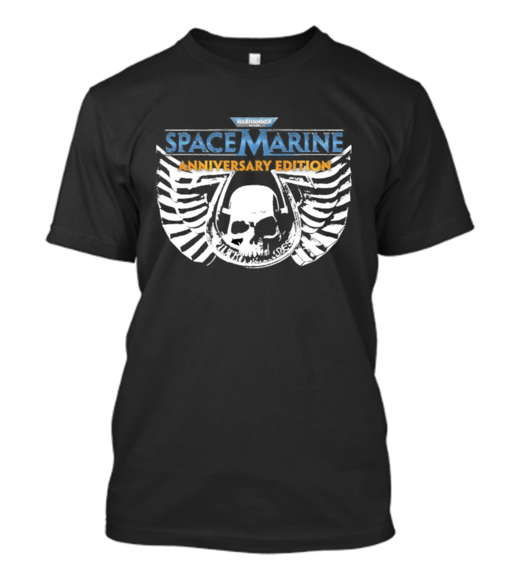 Warhammer 40,000 Space Marine Anniversary Edition Skull Wings Emblem T-Shirt