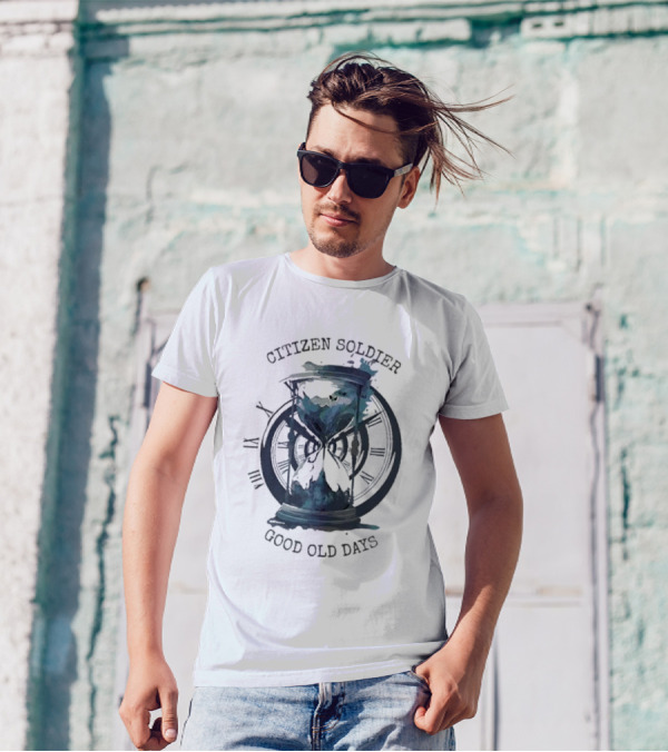 Citizen Soldier Good Old Days Hourglass Clock Roman Numerals T-Shirt
