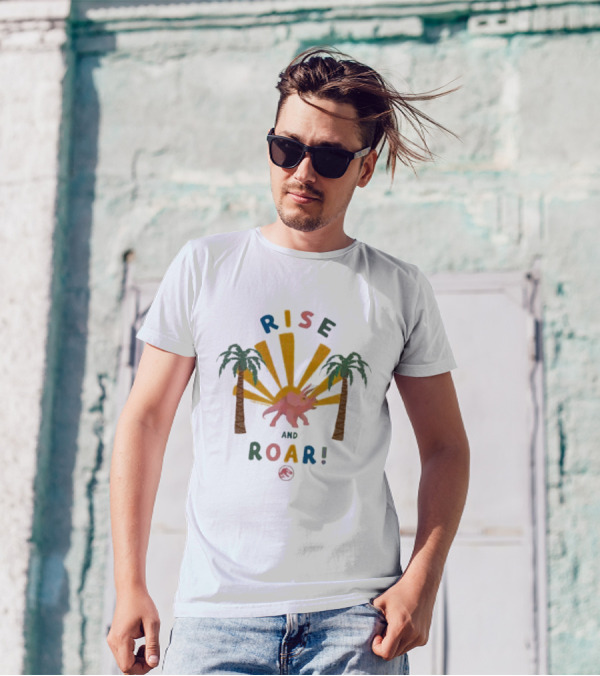 Jurassic Park Rise And Roar Toddler Triceratops And Palm Trees T-Shirt