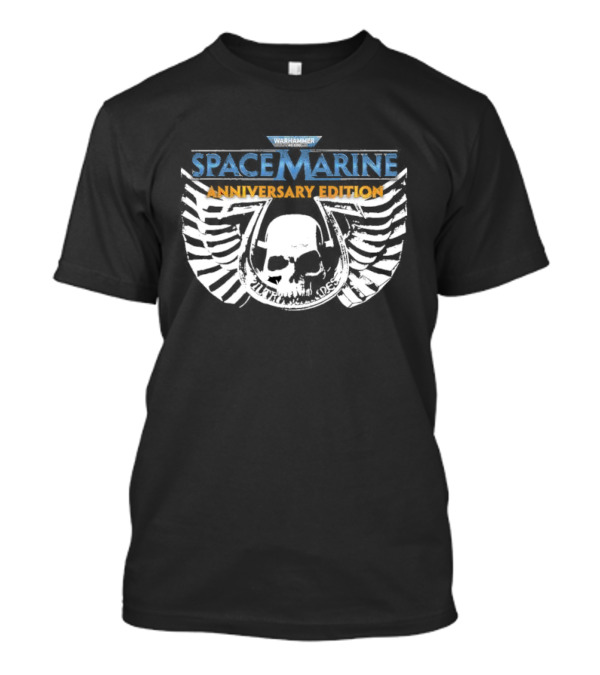 Warhammer 40,000 Space Marine Anniversary Edition Ultramarines Skull Wings T-Shirt