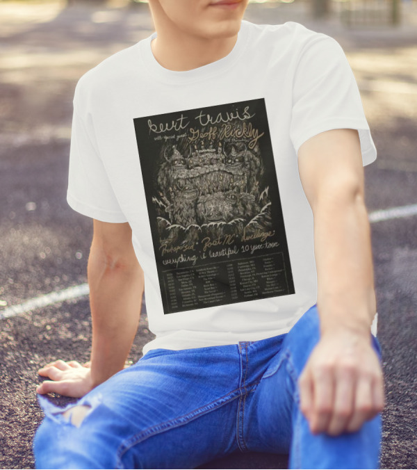 Kurt Travis Geoff Rickly 10 Year Tour Poster With Kayak Deck Special Guest T-Shirt