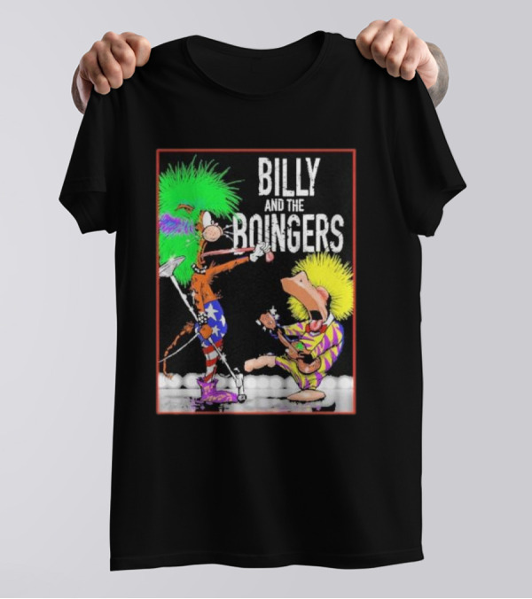 Billy And The Boingers Celebrate Big Hair Era With Great Music Star Stripes And Colors T-Shirt