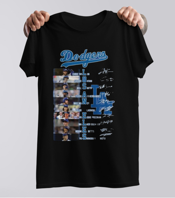 Dodgers Chris Taylor Shohei Ohtani Will Smith Los Angeles Freddie Freeman Mookie Betts Signatures T-Shirt