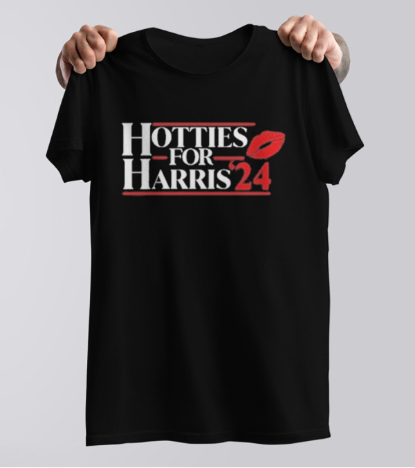 Hotties For Harris '24 Michael Ealy Wearing Lip Print T-Shirt