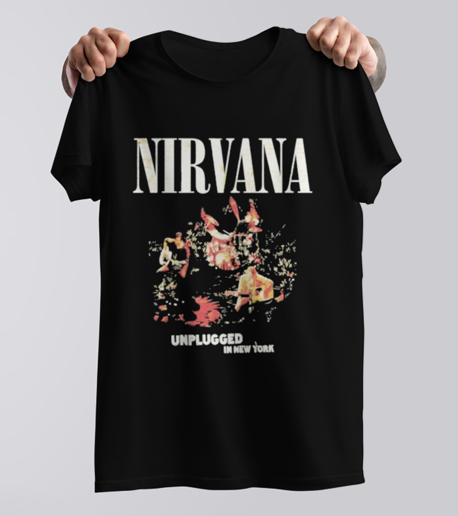 Nirvana Unplugged In New York 2024 Vintage Floral Band Anniversary T-Shirt