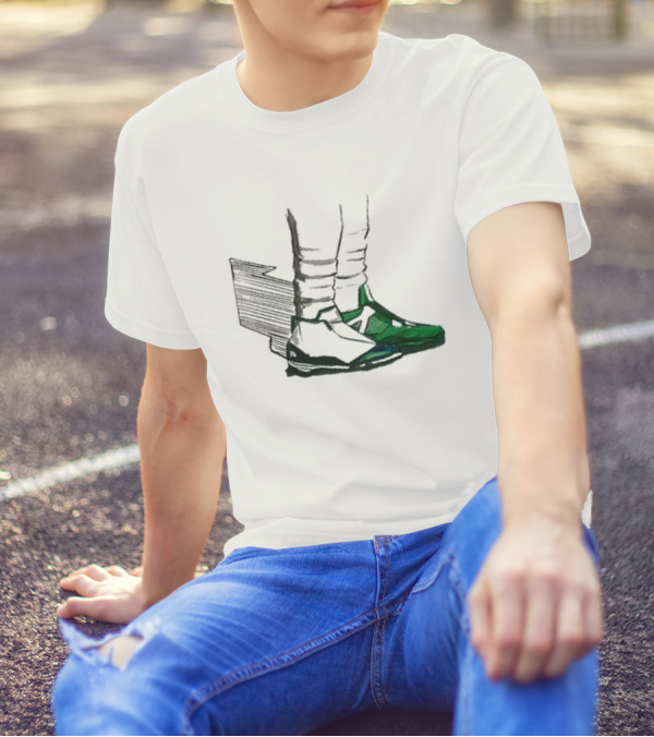 Shoe Game Comfort Colors Green Soccer Sneakers And White Socks T-Shirt
