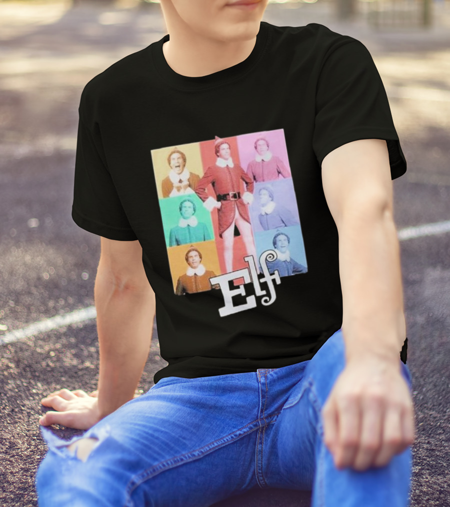 Elf Colorful Pop Art Collage T-Shirt