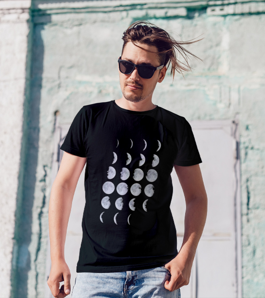 Organic Cotton Moon Phases Lunar Cycle T-Shirt