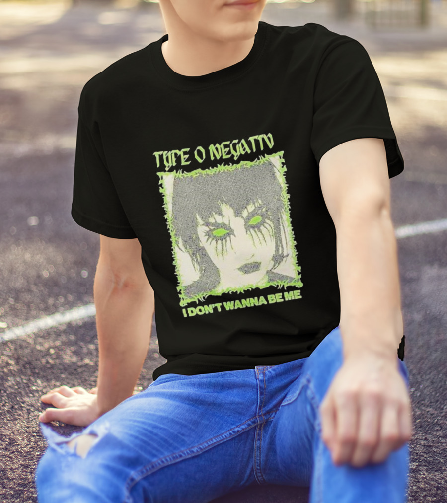 Type O Negative I Don’t Wanna Be Me Green Eyed Gothic Face T-Shirt