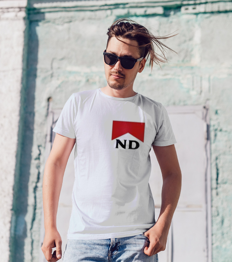 Nicotine Dolls ND Red Marlboro Style Badge T-Shirt