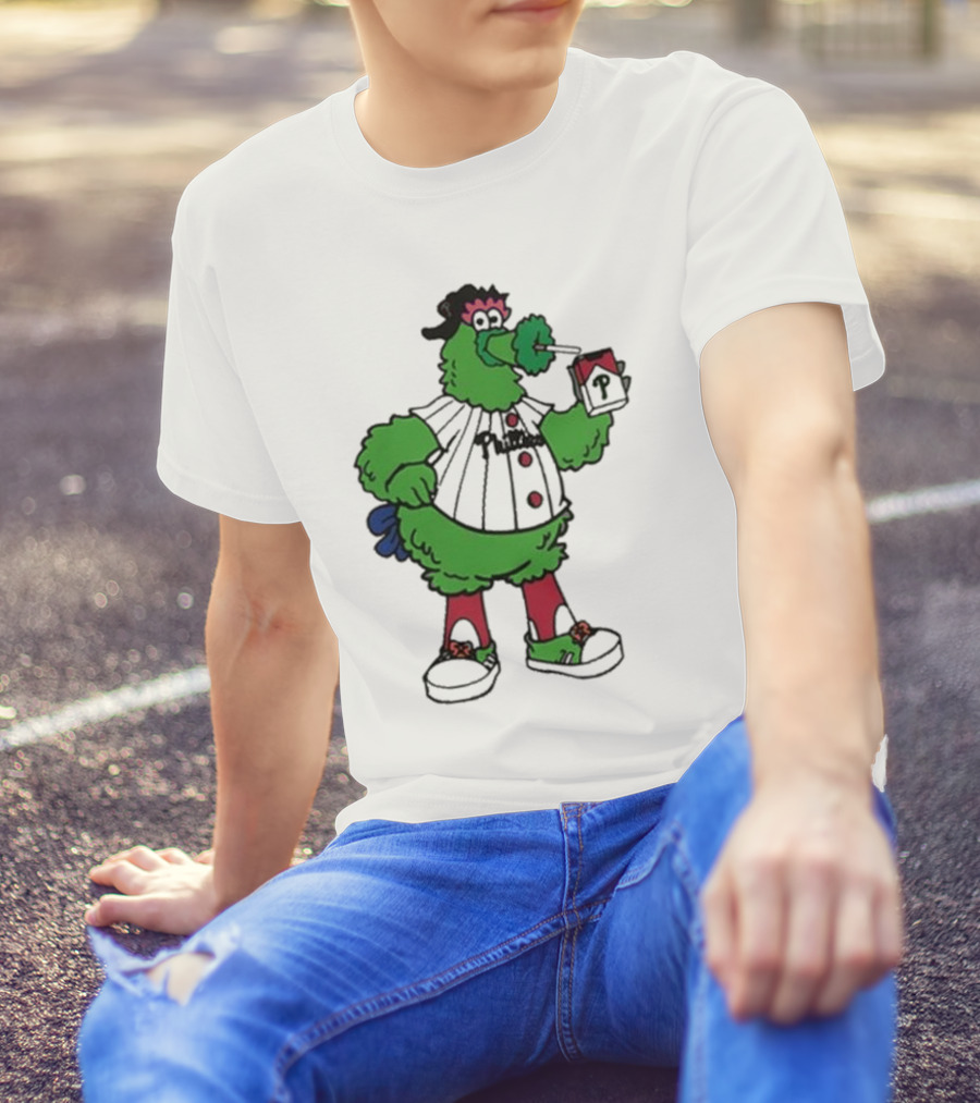 Philadelphia Phillies Mascot Smoking Pirate T-Shirt