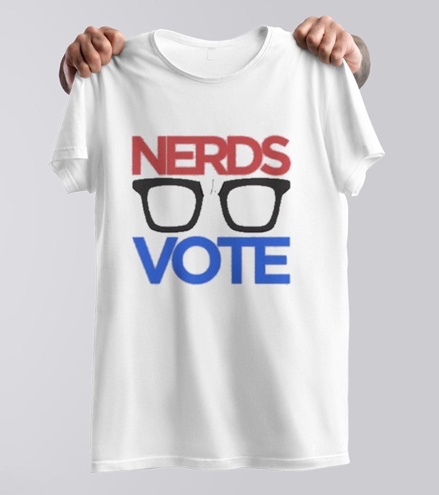 Steve Blum Nerds Vote Red Blue Glasses T-Shirt