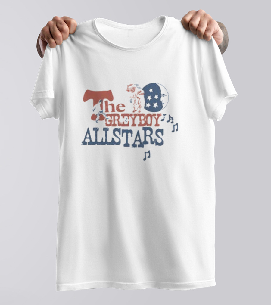 The Greyboy Allstars Bear And Moon Musical Notes T-Shirt