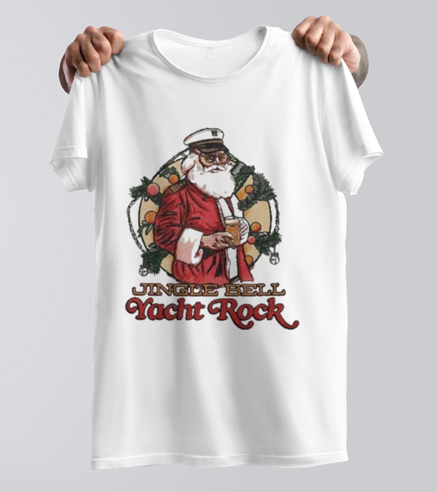 Middle Class Fancy Santa Jingle Bell Yacht Rock Christmas T-Shirt