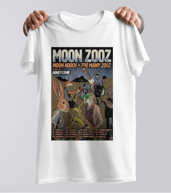 Moon Zooz Moon Hooch Too Many Zooz 2025 Tour With Special Guest Honeycomb T-Shirt