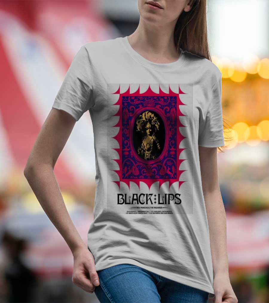 Black Lips With Poncho And The Wizards Santa Cruz San Luis Obispo T-Shirt
