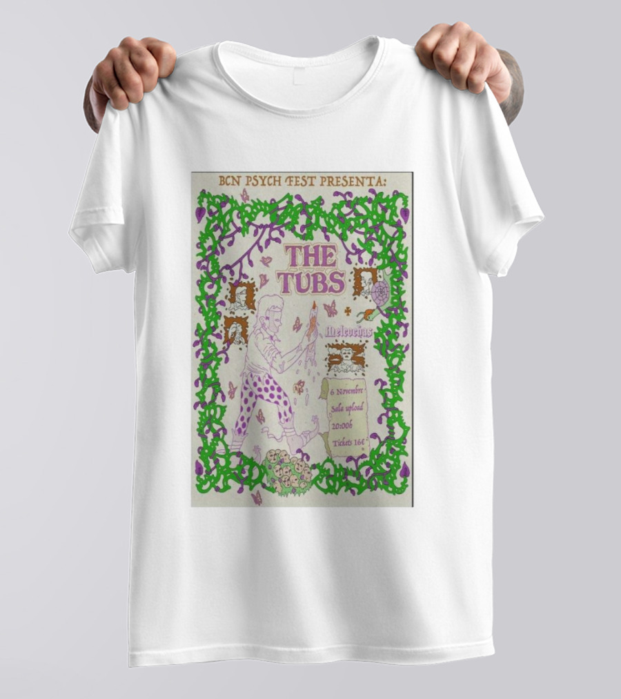 BCN Psych Fest Presented By The Tubs With Melcochas November 6 2024 Sala Upload Barcelona Spain T-Shirt