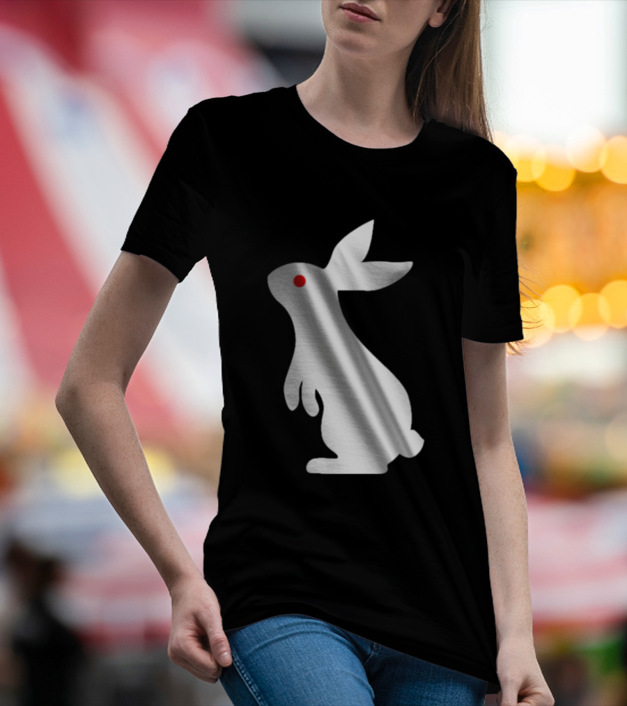 Rabbit Feed Your Head White Rabbit Red Eye T-Shirt