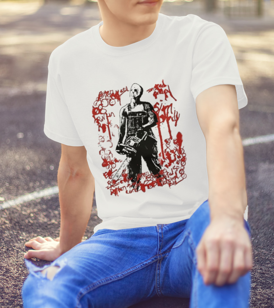 Eminem Blood Scrawl Chainsaw Man Horror T-Shirt