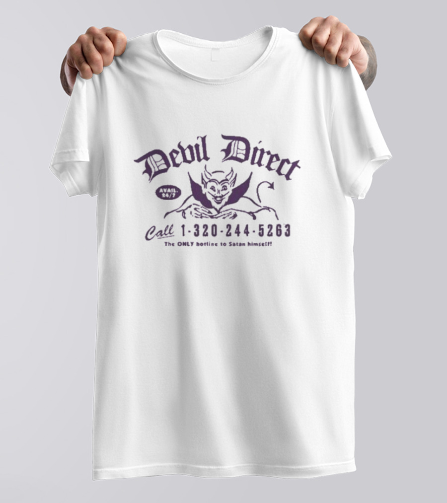 Freddie Gibbs Devil Direct Call 1-320-244-5263 Available 24/7 Hotline To Satan Himself T-Shirt