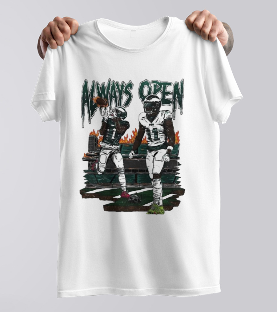 Jalen Hurts AJ Brown Always Open Football Iconic Play T-Shirt