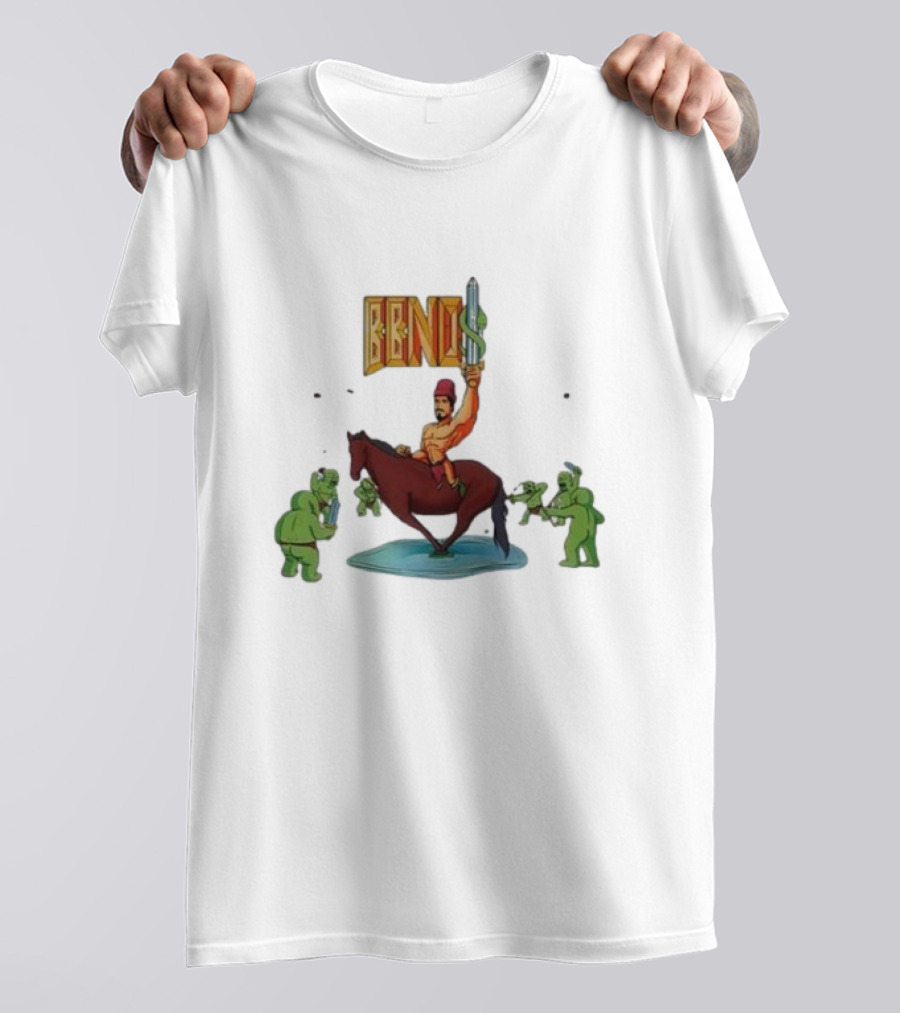 Bbno$ Ringer Pre-order Horse Battle Scene With Green Creatures T-Shirt