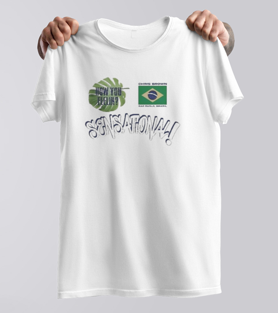 Chris Brown How You Feelin Sensational São Paulo Brazil T-Shirt