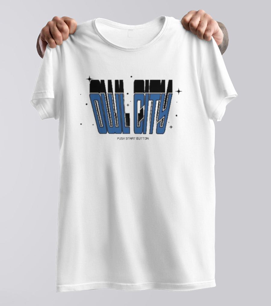 Owl City Push Start Button Retro Game T-Shirt