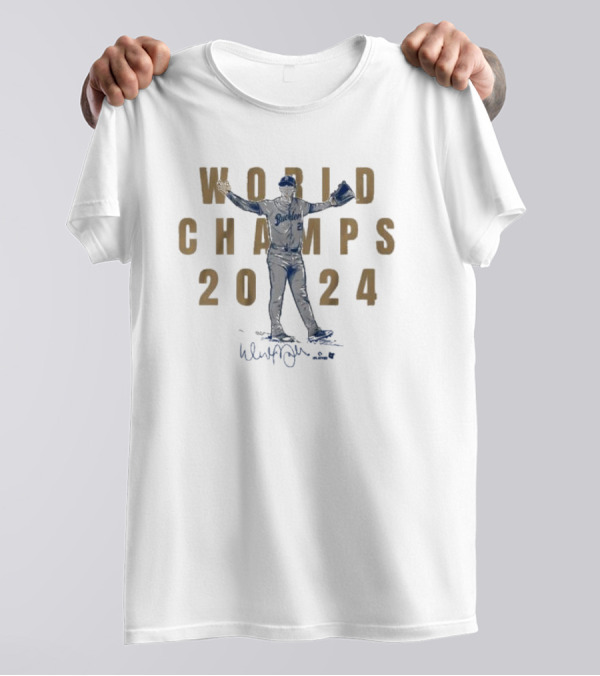 World Champs 2024 Walker Buehler The Final Out Signature T-Shirt