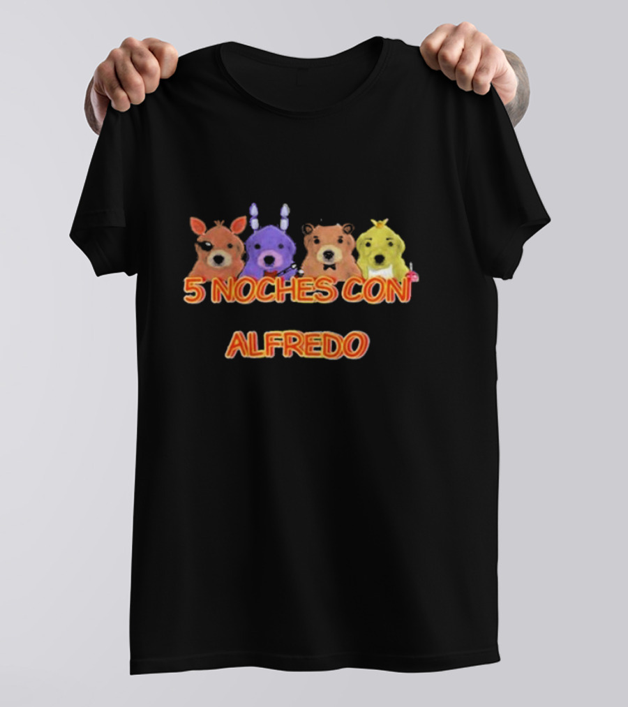 5 Noches Con Alfredo Colorful Animal Characters T-Shirt
