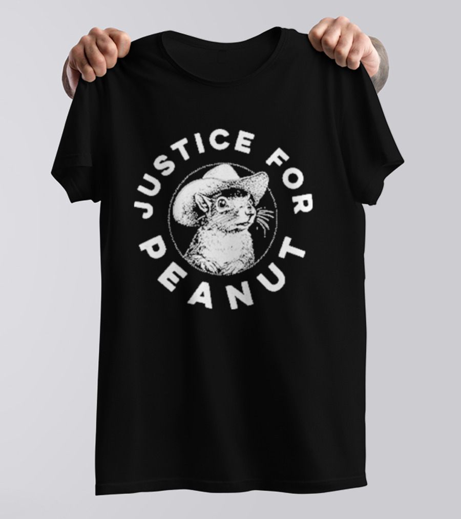 Justice For Peanut Cowboy Hat Squirrel T-Shirt