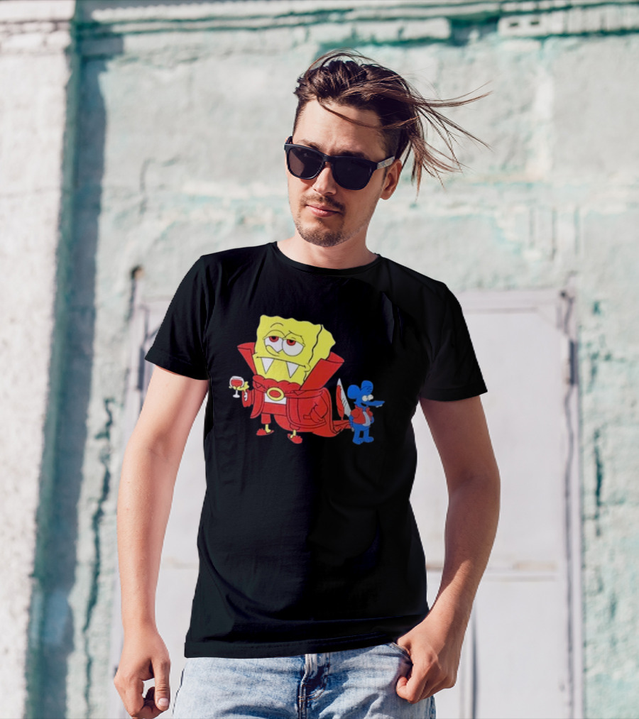 Double’S Bobsferatu SpongeBob Vampire Simpsons Möbius T-Shirt