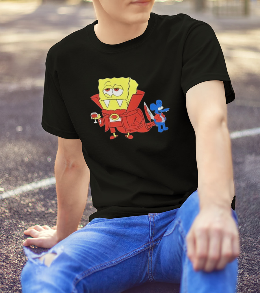 Double’S Bobsferatu SpongeBob Vampire Simpsons Möbius T-Shirt