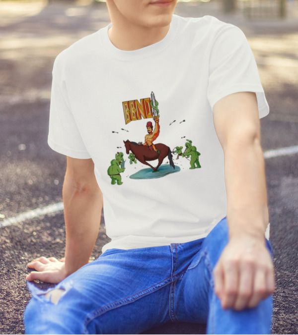 BBNo$ Sword Riding Horse Surrounded By Green Creatures T-Shirt