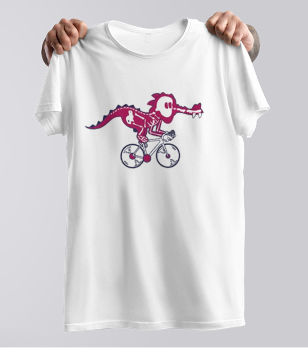 Ef Pro Cycling Skeleton Dinosaur On Bike T-Shirt