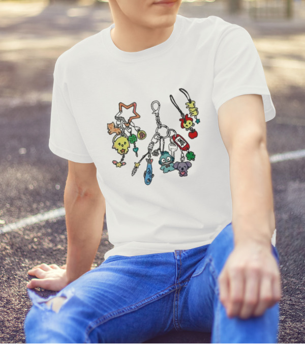 Etherfield Anikanik Girlie Buzz Words Keychain Charms Star Fish Clover Frog Bear T-Shirt