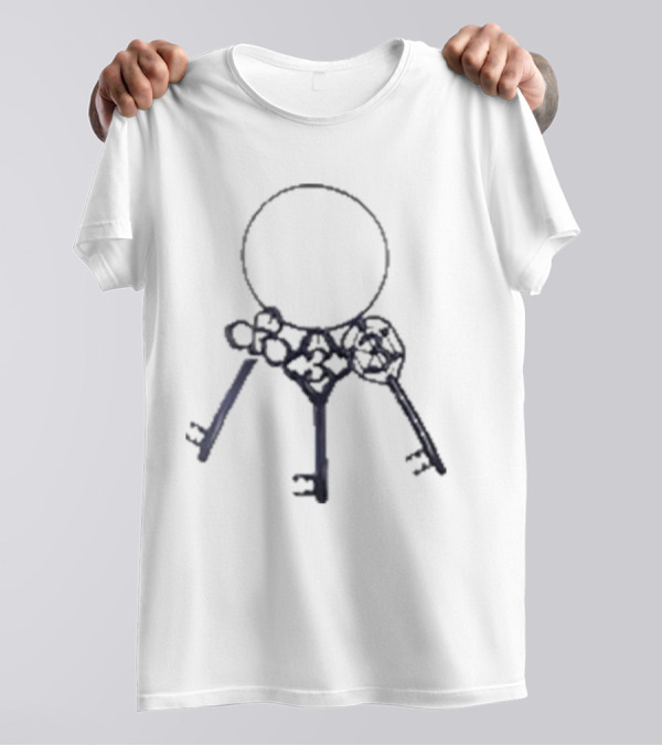 Matue Chave 333 Off White Key Design Circle Motif T-Shirt
