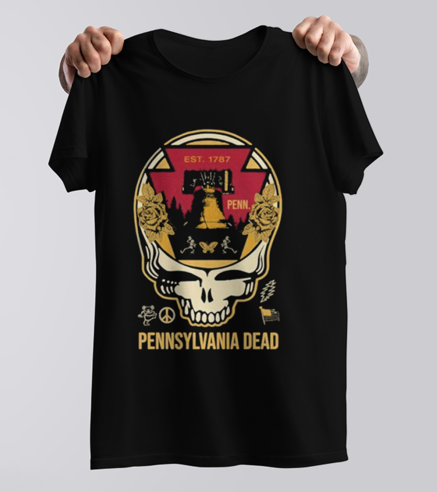 Grateful Dead Pennsylvania Penn EST. 1787 United States Of Dead T-Shirt