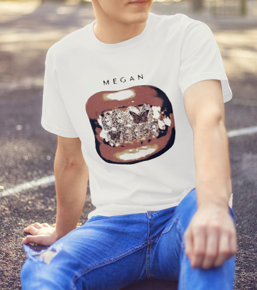 Megan Act II Grillz Diamond Bling Teeth T-Shirt