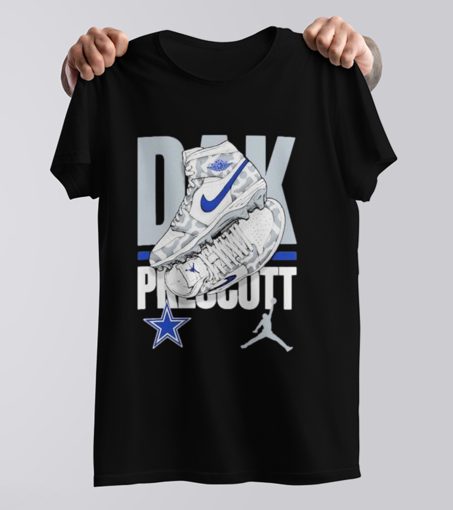 Dak Prescott Youth Jordan Brand Dallas Cowboys Kicks With Iconic T-Shirt