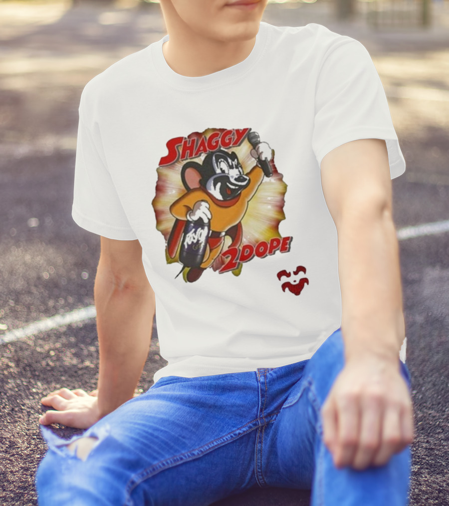 Shaggy 2 Dope Mighty Mouse Microphone Burst T-Shirt