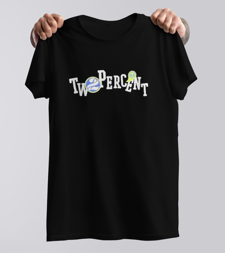 Two Percent Tennis Ball Typography T-Shirt
