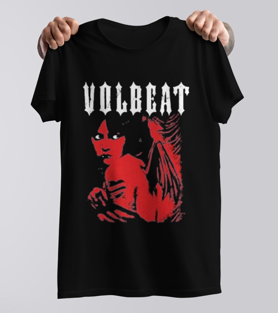 VOLBEAT Heaven Nor Hell Red Demon Angel T-Shirt