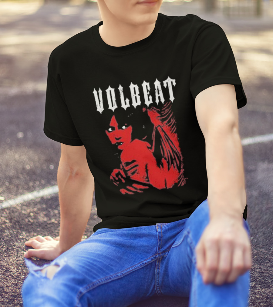VOLBEAT Heaven Nor Hell Red Demon Angel T-Shirt